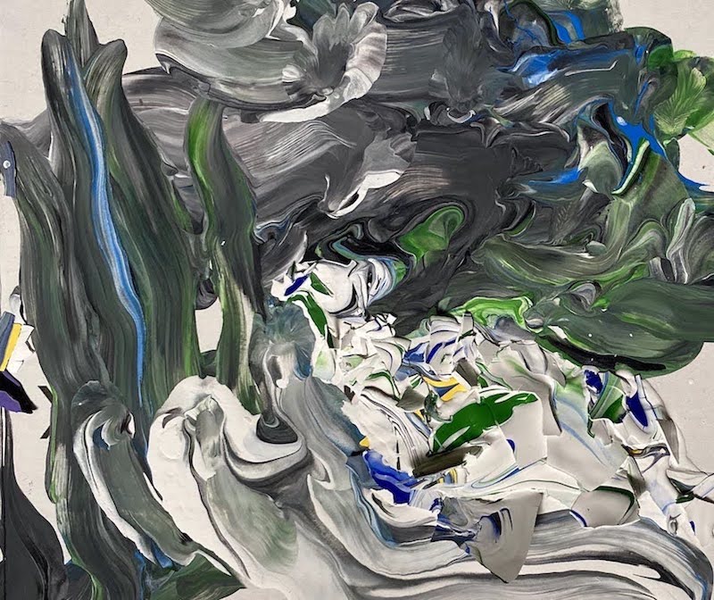 Clouds Through the Forest Abstract Painting